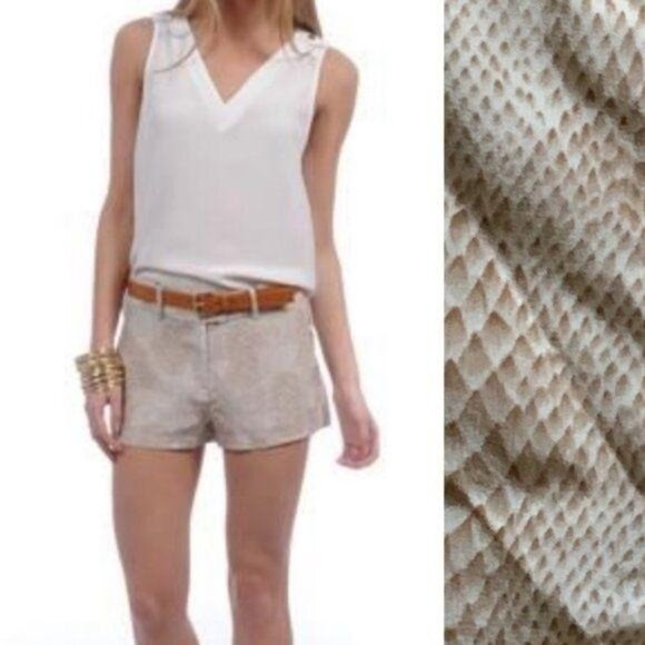 Amanda Uprichard Silk Snake Print Shorts - Picture 1 of 4